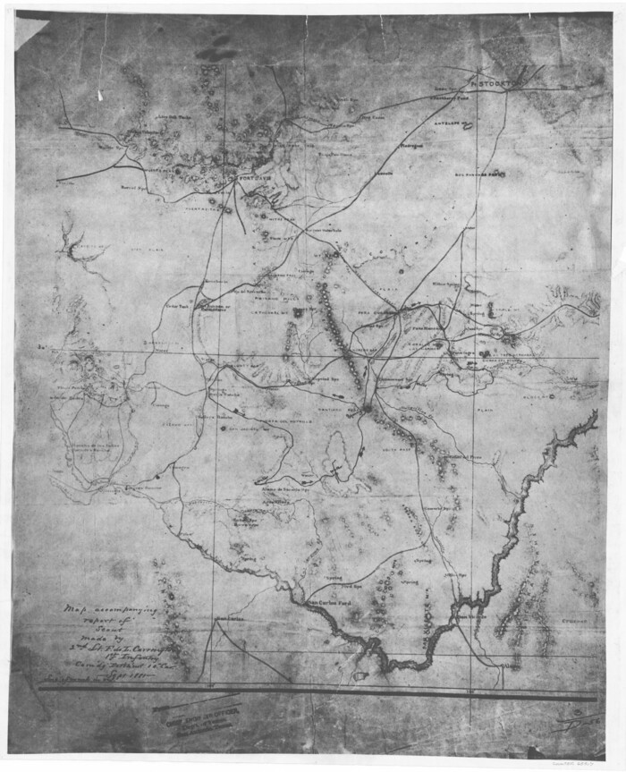 65407, Map accompanying report of scout made by 2nd Lt. F. de I. Carrington. 1st Infantry, General Map Collection