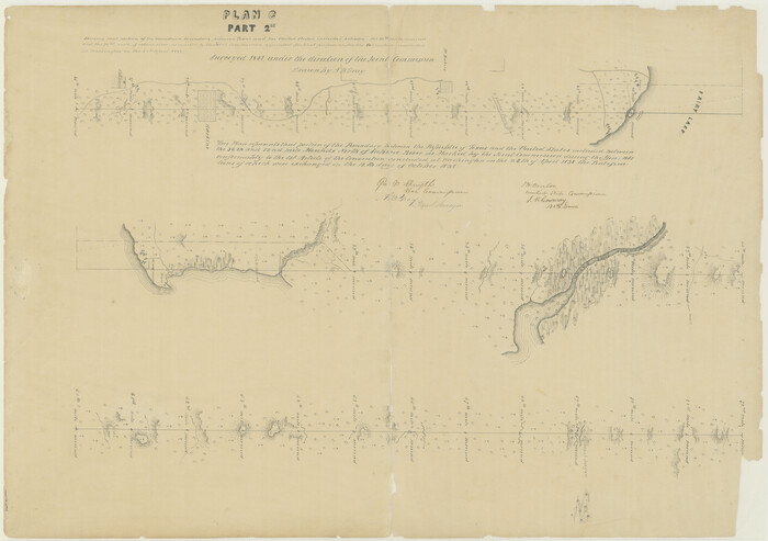 65413, Plan C, Part 2nd Shewing that portion of the meridian boundary between Texas and the United States, included between the 36th mile mound and the 72nd north of Sabine River, General Map Collection