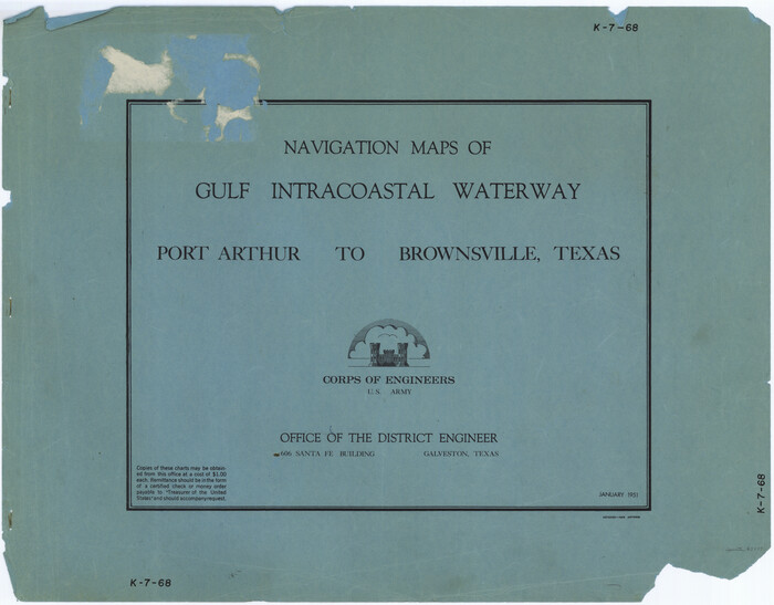 65417, Navigation Maps of Gulf Intracoastal Waterway, Port Arthur to Brownsville, Texas, General Map Collection