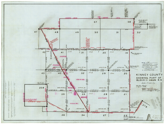 6543, Kinney County Rolled Sketch 14, General Map Collection