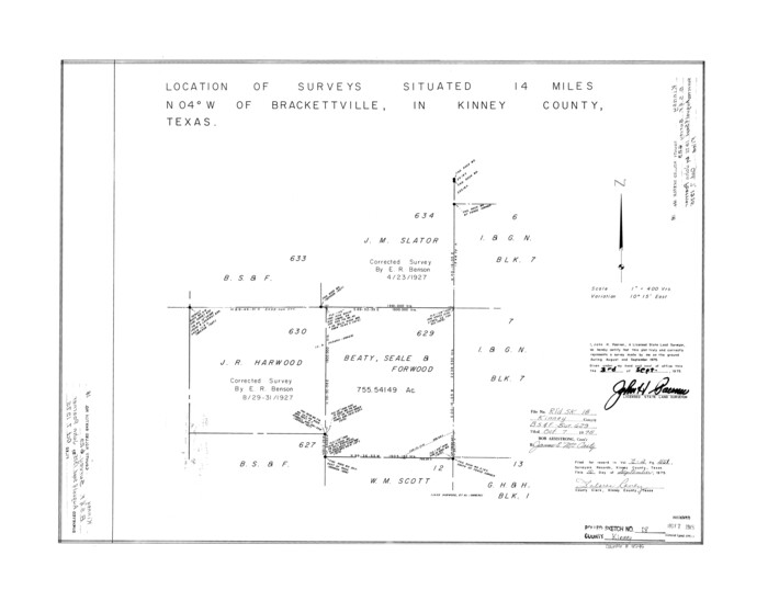 6545, Kinney County Rolled Sketch 18, General Map Collection