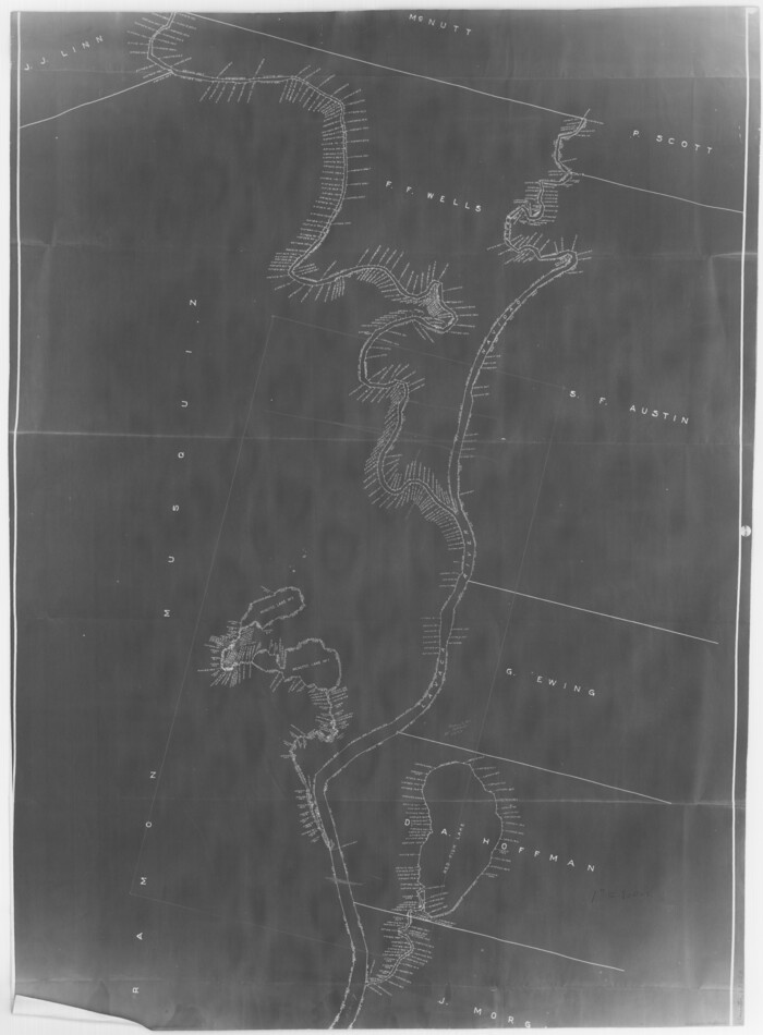 65453, Map of Ramon Musquiz Survey, Meanders of Lavaca & Navidad Rivers, Menefee & Redfish Lakes, General Map Collection