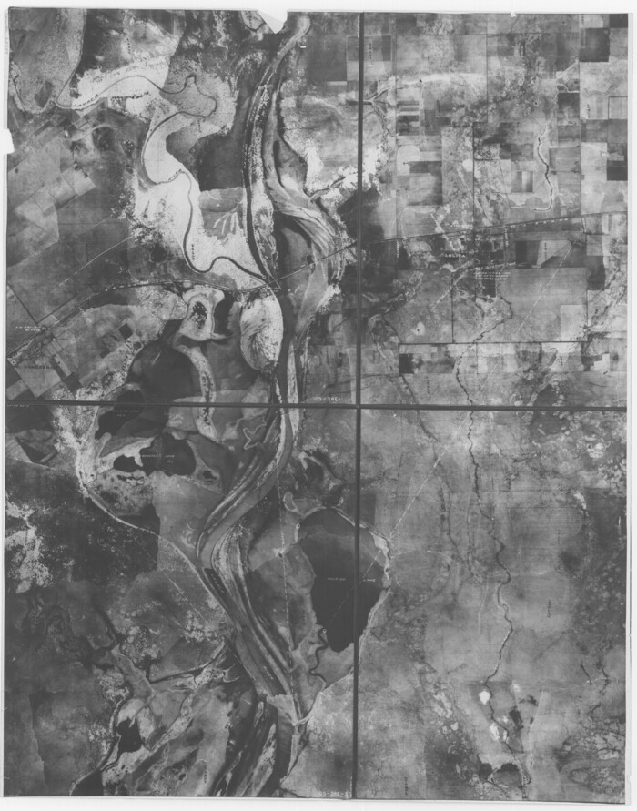 65455, Map of Ramon Musquiz Survey, Meanders of Lavaca & Navidad Rivers, Menefee & Redfish Lakes, General Map Collection