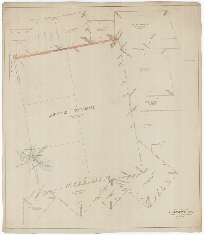 65457, Liberty County Working Sketch 91a, General Map Collection