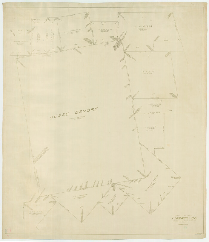 65458, Liberty County Working Sketch 91b, General Map Collection
