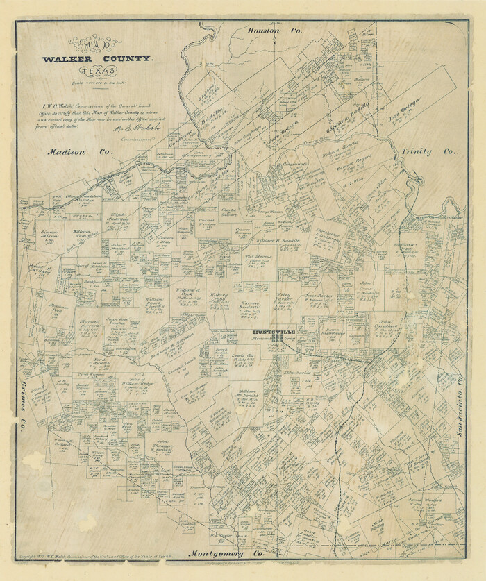 655, Map of Walker County, Texas, Maddox Collection
