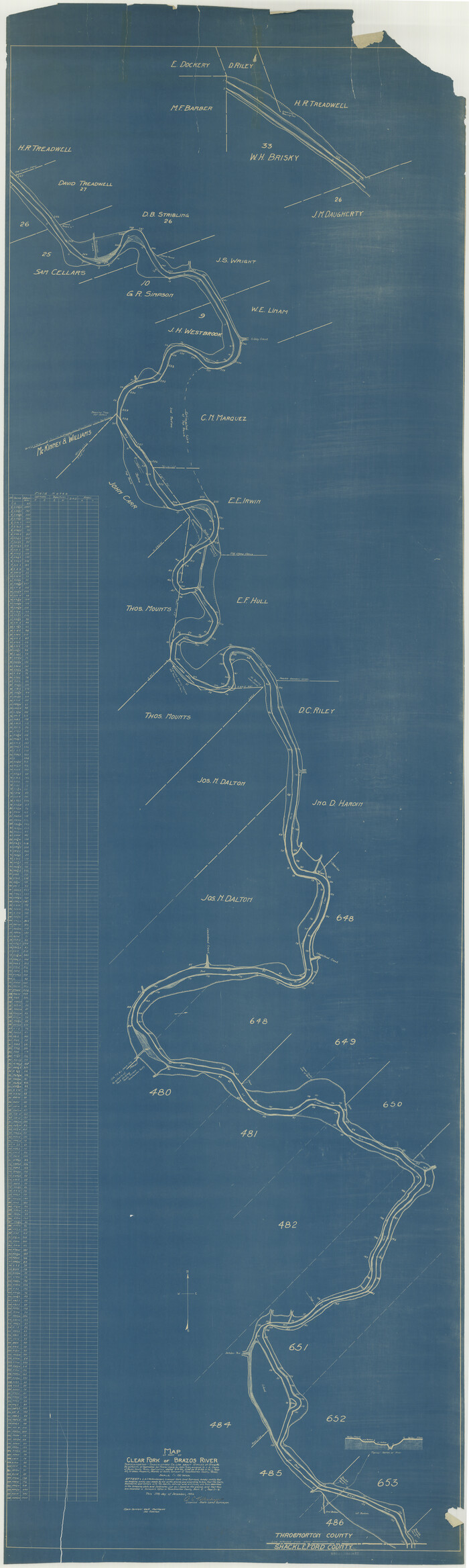 65571, [Sketch for Mineral Application 16341 - Clear Fork of Brazos River, Taylor & Holcomb], General Map Collection