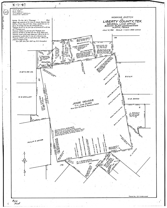 65619, [Sketch for Mineral Application 35811 - Liberty County, John Mecom], General Map Collection