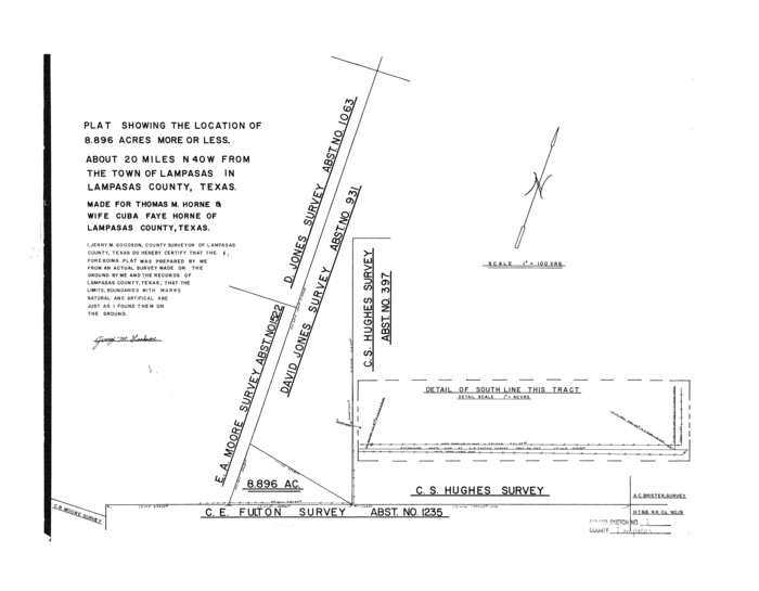 6564, Lampasas County Rolled Sketch 1, General Map Collection
