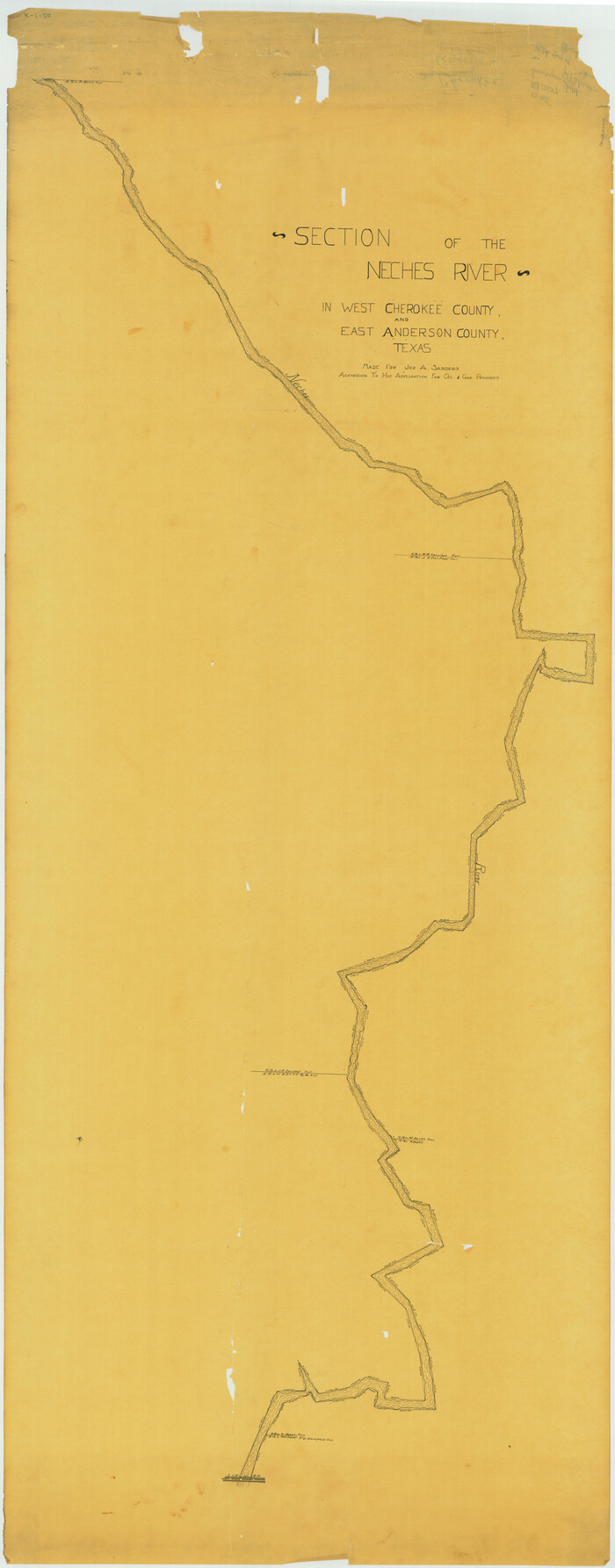65686, [Sketch for Mineral Application 17237 / Mineral File 11855 - Neches River, Joe A. Sanders], General Map Collection