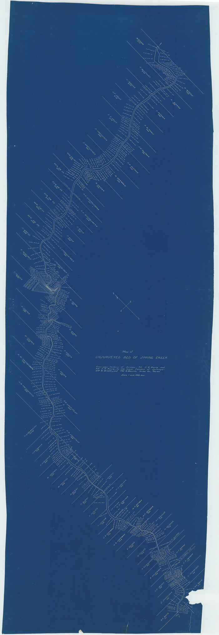 65695, Map of Unsurveyed Bed of Spring Creek, General Map Collection
