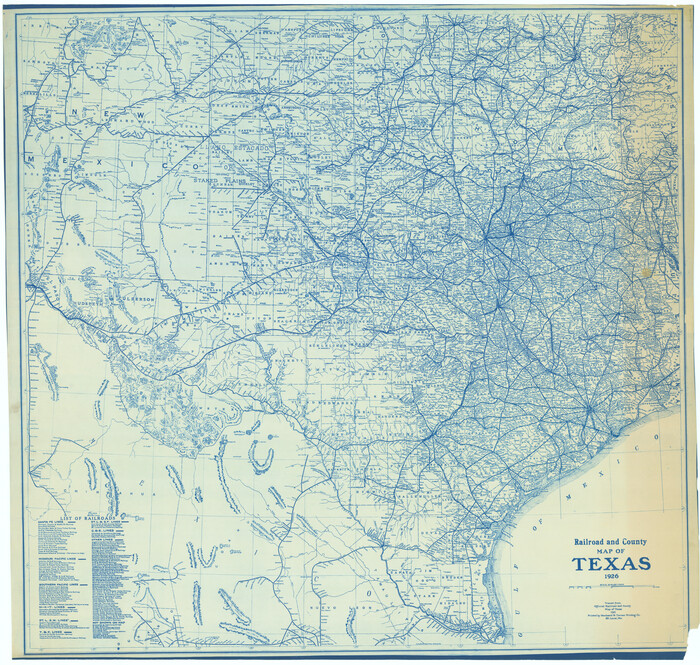 65799, Railroad and County Map of Texas, General Map Collection