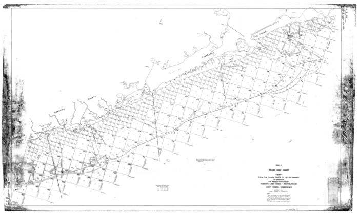 65802, Map from the Sabine River to the Rio Grande as subdivided for mineral development, General Map Collection