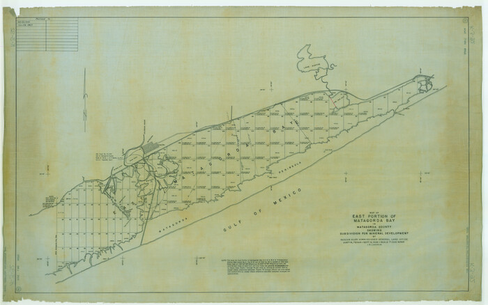 65809, Map of east portion of Matagorda Bay in Matagorda County showing subdivision for mineral development, General Map Collection