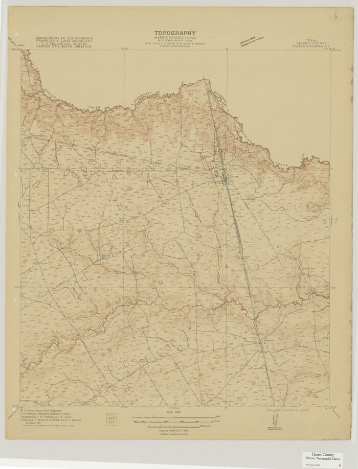 65816, Harris County Historic Topographic 6, General Map Collection