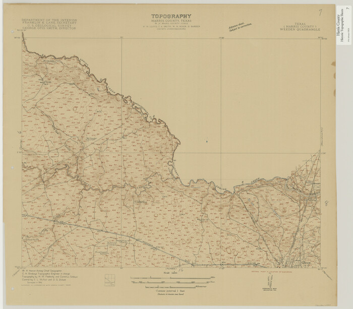 65817, Harris County Historic Topographic 7, General Map Collection