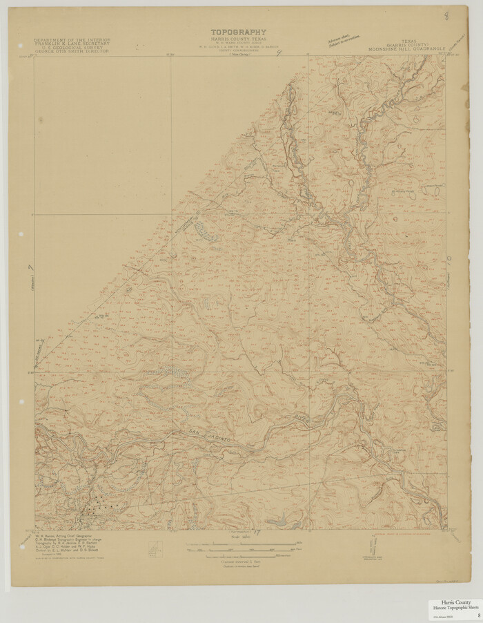 65818, Harris County Historic Topographic 8, General Map Collection