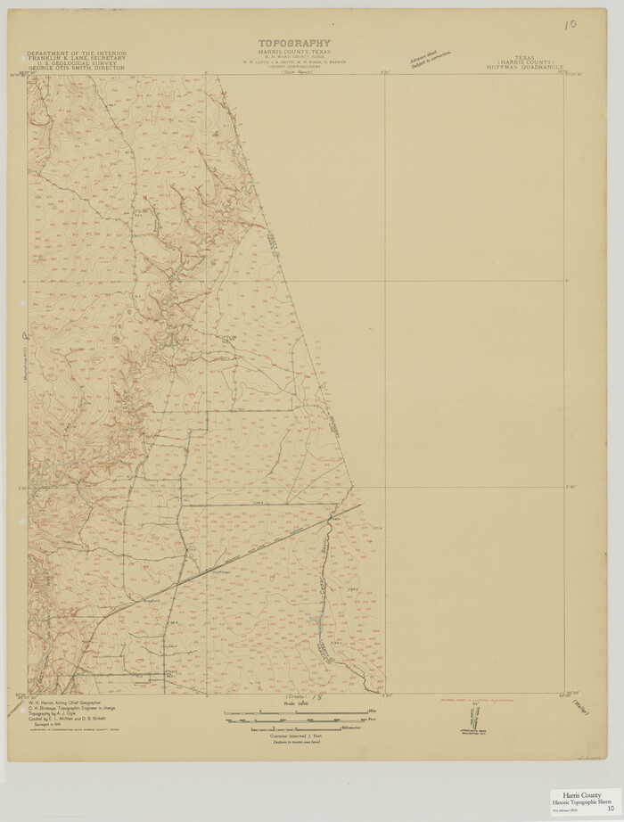 65820, Harris County Historic Topographic 10, General Map Collection