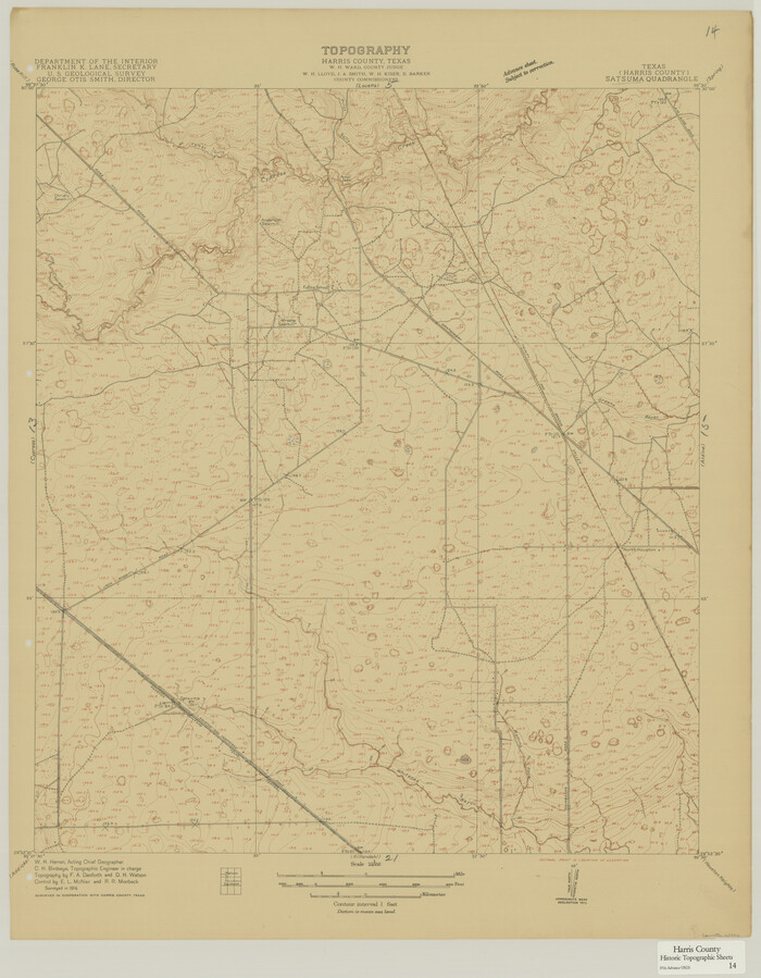 65824, Harris County Historic Topographic 14, General Map Collection