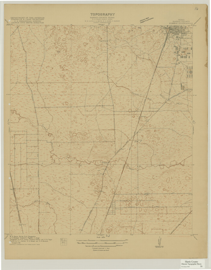 65826, Harris County Historic Topographic 16, General Map Collection