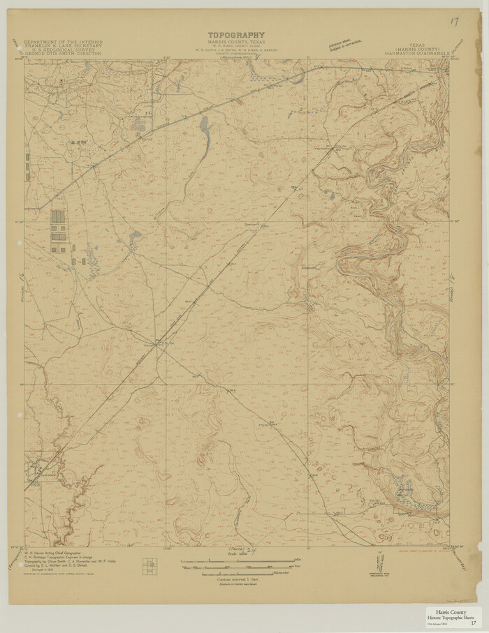 65827, Harris County Historic Topographic 17, General Map Collection