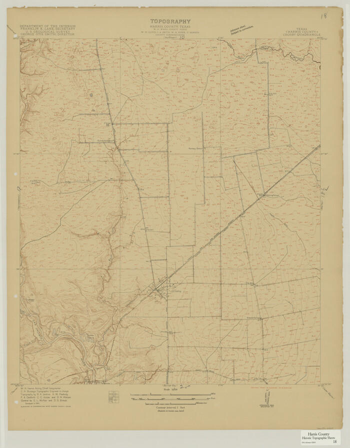 65828, Harris County Historic Topographic 18, General Map Collection