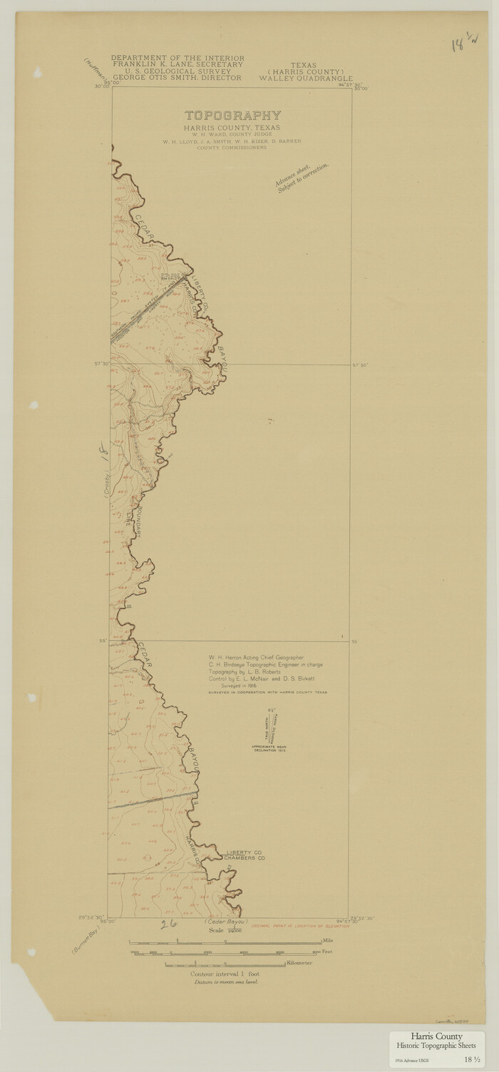 65829, Harris County Historic Topographic 18 1/2, General Map Collection
