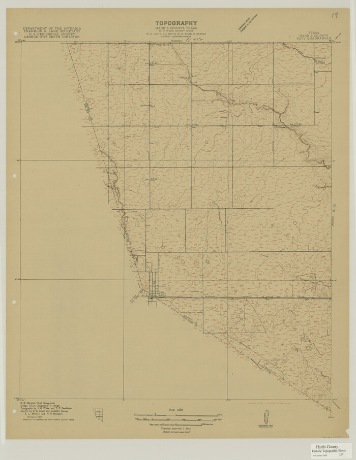 65830, Harris County Historic Topographic 19, General Map Collection