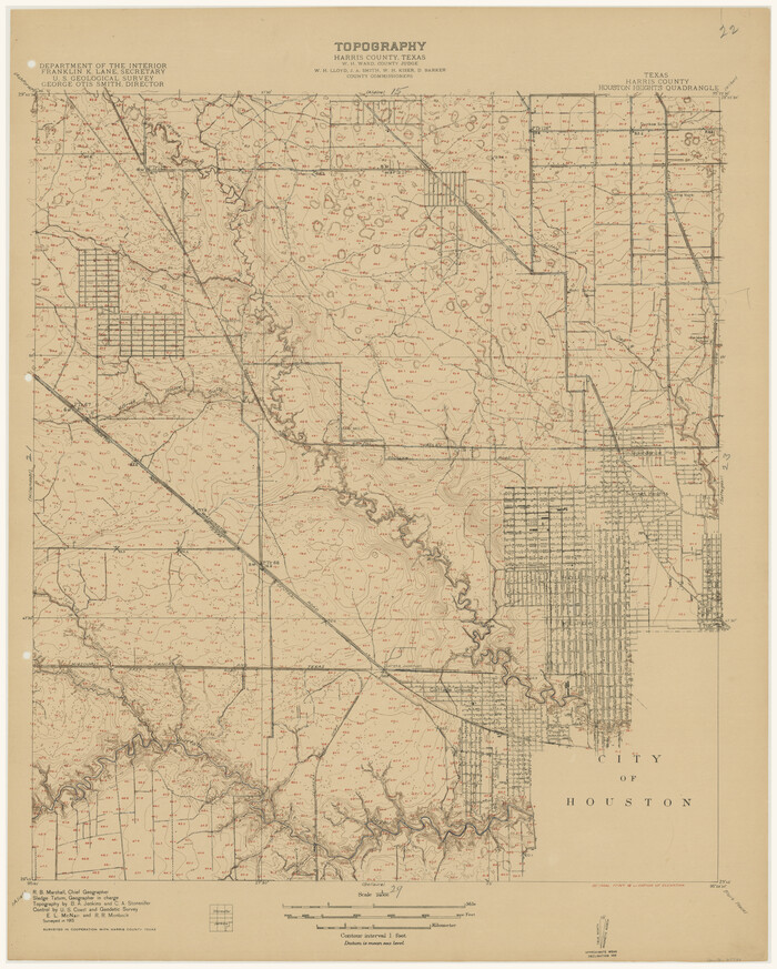 65833, Harris County Historic Topographic 22, General Map Collection