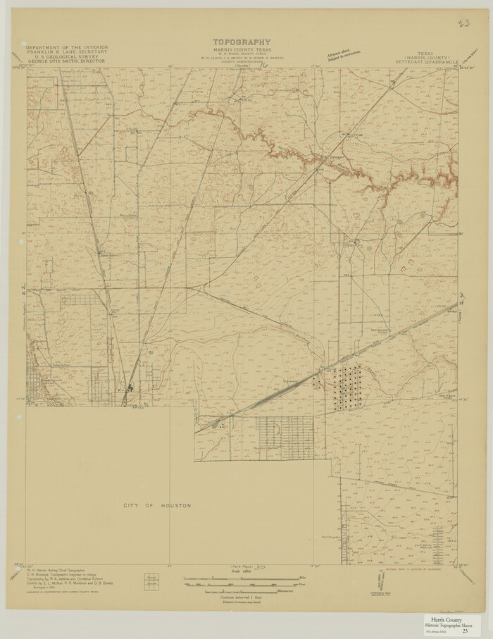 65834, Harris County Historic Topographic 23, General Map Collection