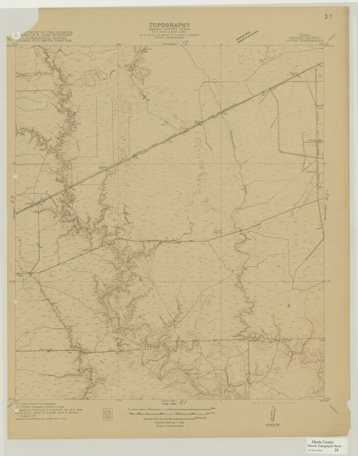 65835, Harris County Historic Topographic 24, General Map Collection