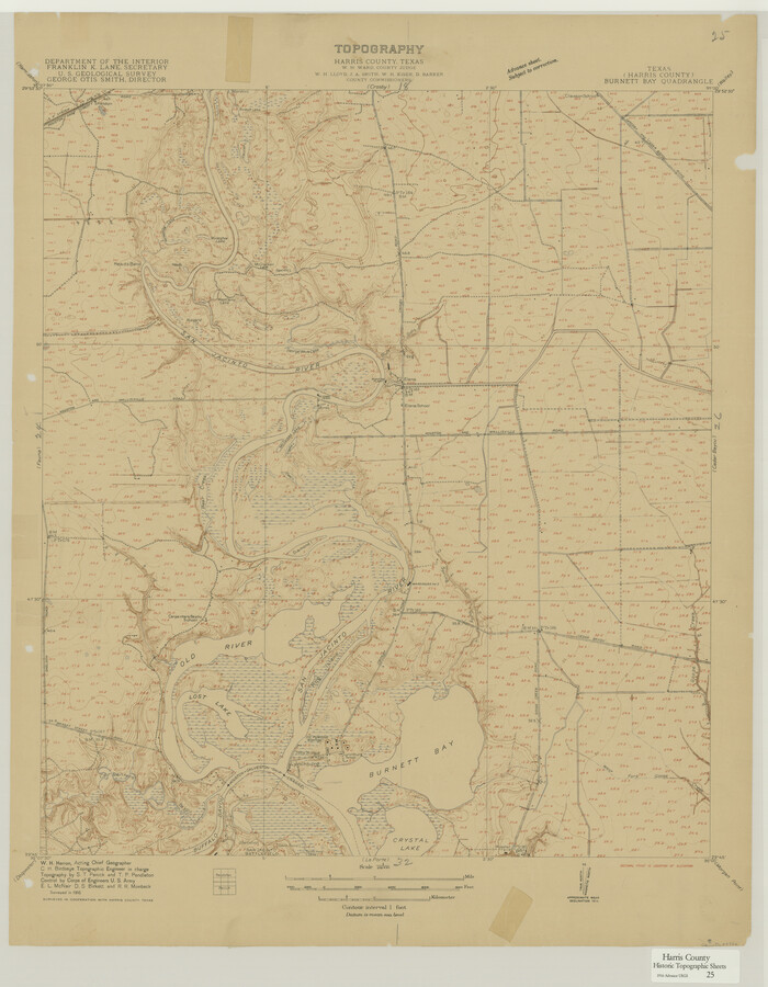 65836, Harris County Historic Topographic 25, General Map Collection