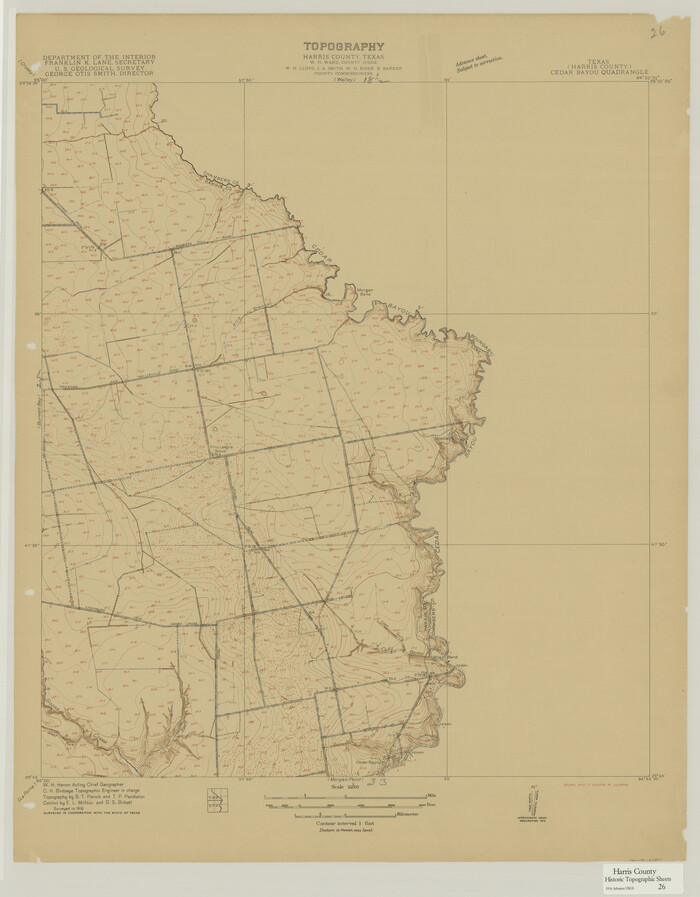 65837, Harris County Historic Topographic 26, General Map Collection