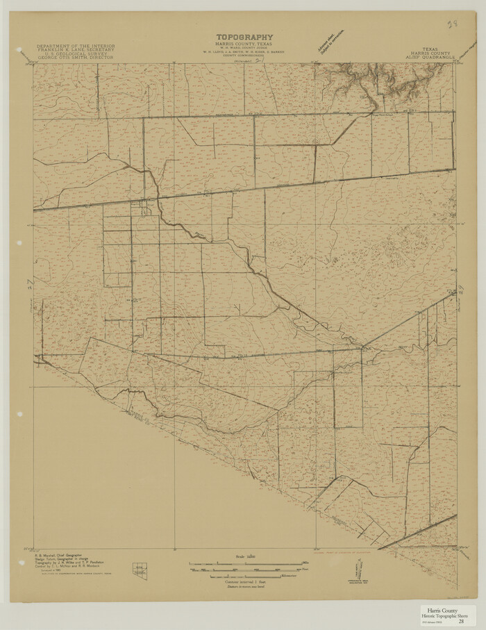 65839, Harris County Historic Topographic 28, General Map Collection