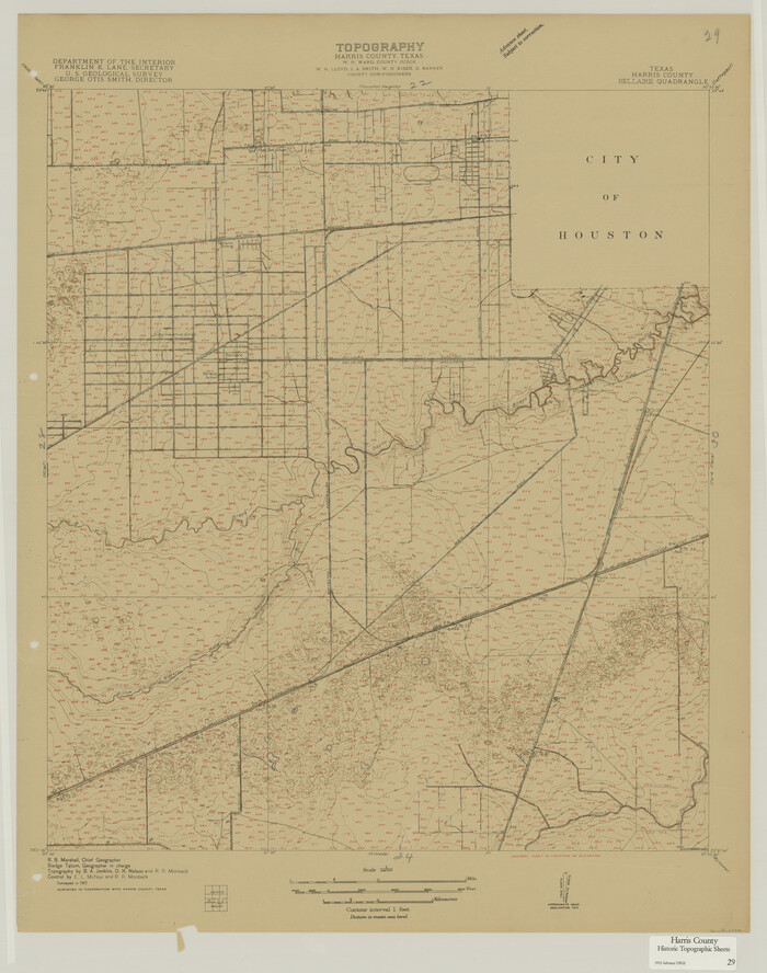 65840, Harris County Historic Topographic 29, General Map Collection