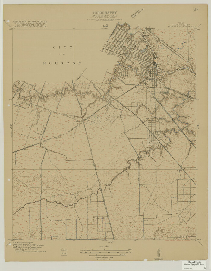 65841, Harris County Historic Topographic 30, General Map Collection