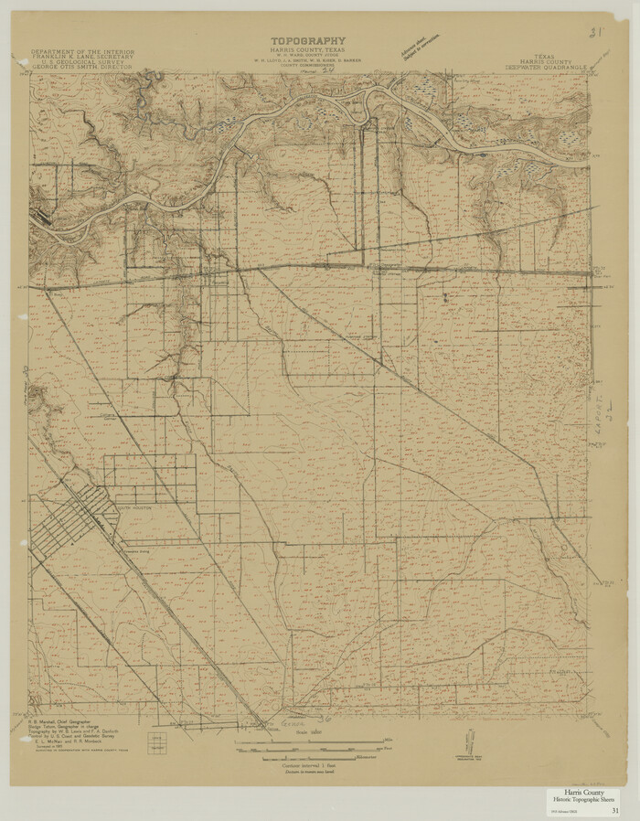 65842, Harris County Historic Topographic 31, General Map Collection