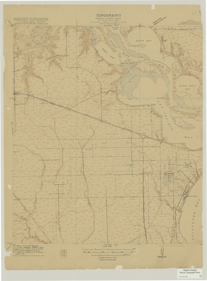 65843, Harris County Historic Topographic 32, General Map Collection