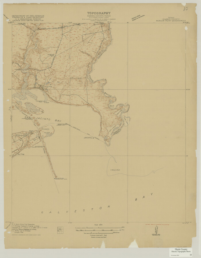 65844, Harris County Historic Topographic 33, General Map Collection
