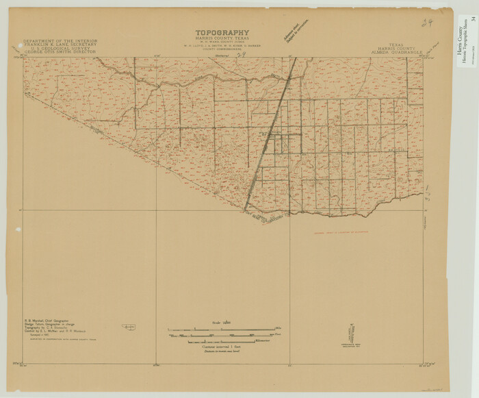 65845, Harris County Historic Topographic 34, General Map Collection