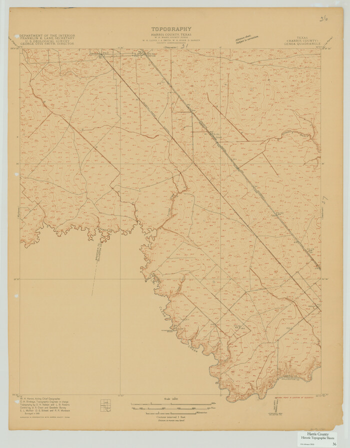 65847, Harris County Historic Topographic 36, General Map Collection