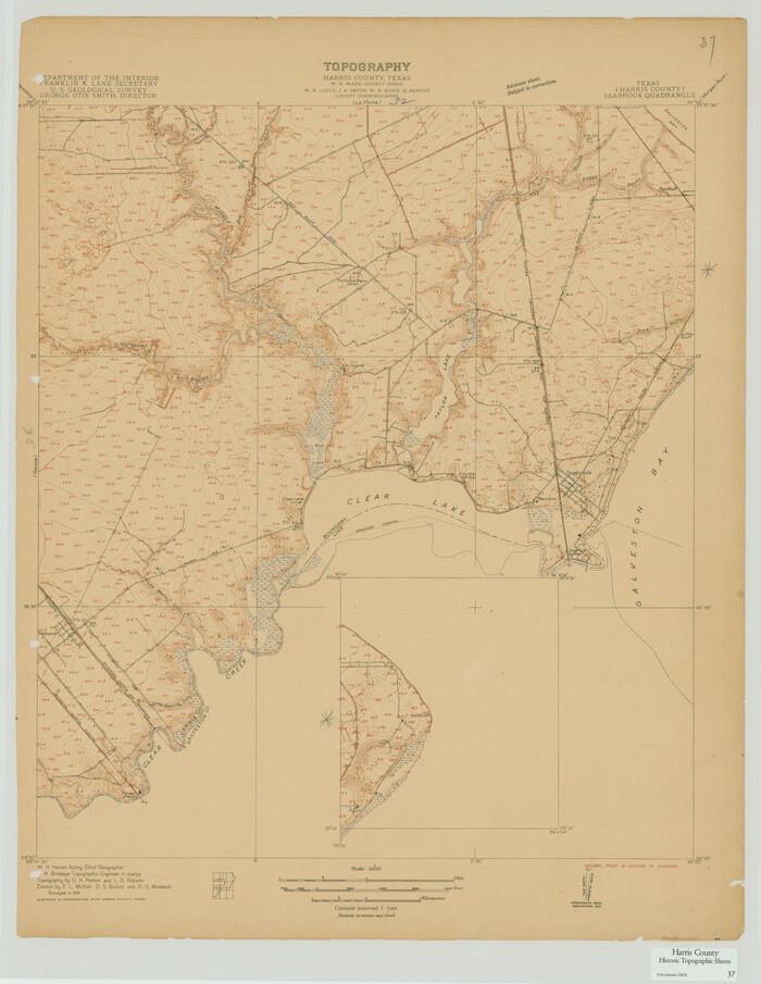 65848, Harris County Historic Topographic 37, General Map Collection