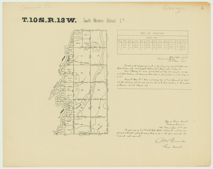 65853, Township 10 South Range 13 West, South Western District, Louisiana, General Map Collection