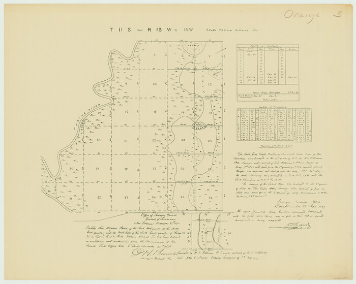 65854, Township 11 South Range 13 West and 14 West, South Western District, Louisiana, General Map Collection