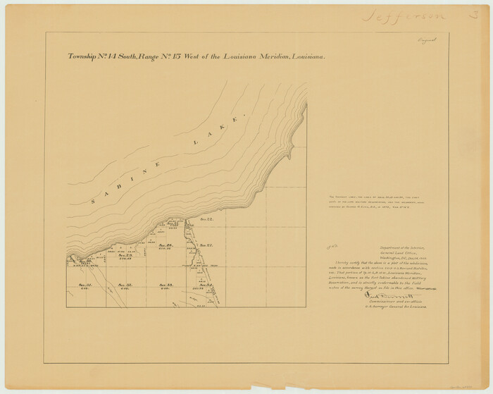 65859, Township 14 South Range 15 West of the Louisiana Meridian, Louisiana, General Map Collection