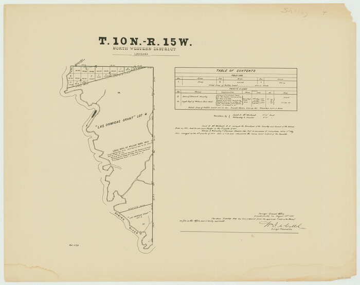 65871, Township 10 North Range 15 West, North Western District, Louisiana, General Map Collection