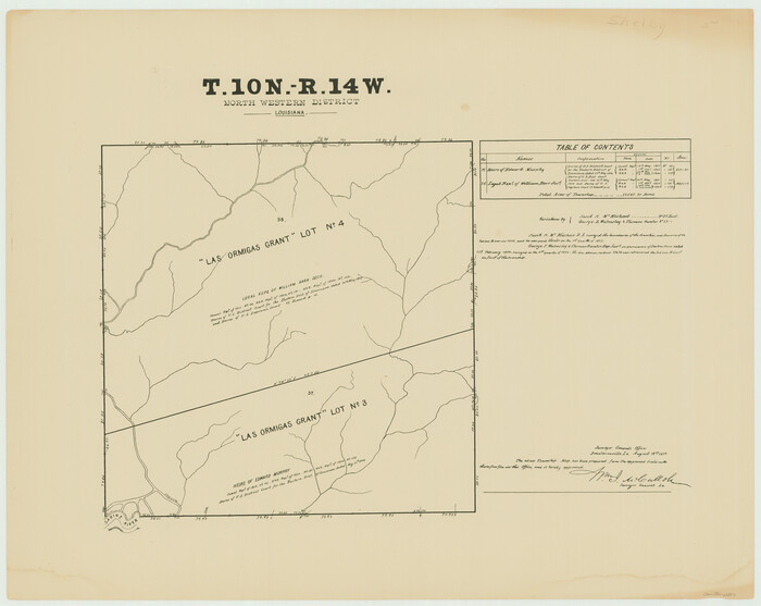 65872, Township 10 North Range 14 West, North Western District, Louisiana, General Map Collection