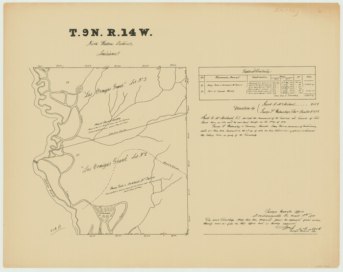 65873, Township 9 North Range 14 West, North Western District, Louisiana, General Map Collection