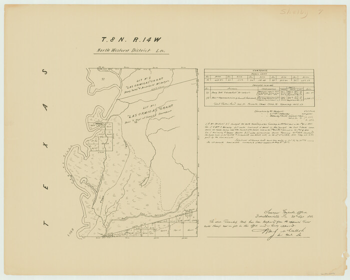 65874, Township 8 North Range 14 West, North Western District, Louisiana, General Map Collection