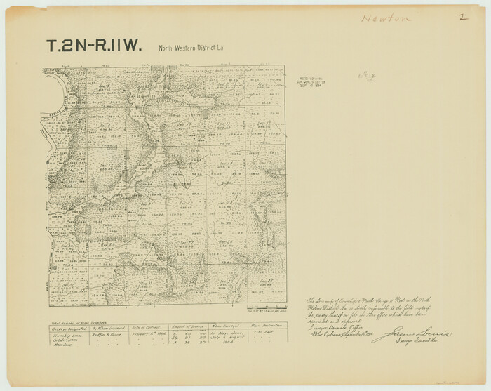65876, Township 2 North Range 11 West, North Western District, Louisiana, General Map Collection